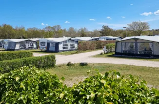 Seasonal pitches on the campsite